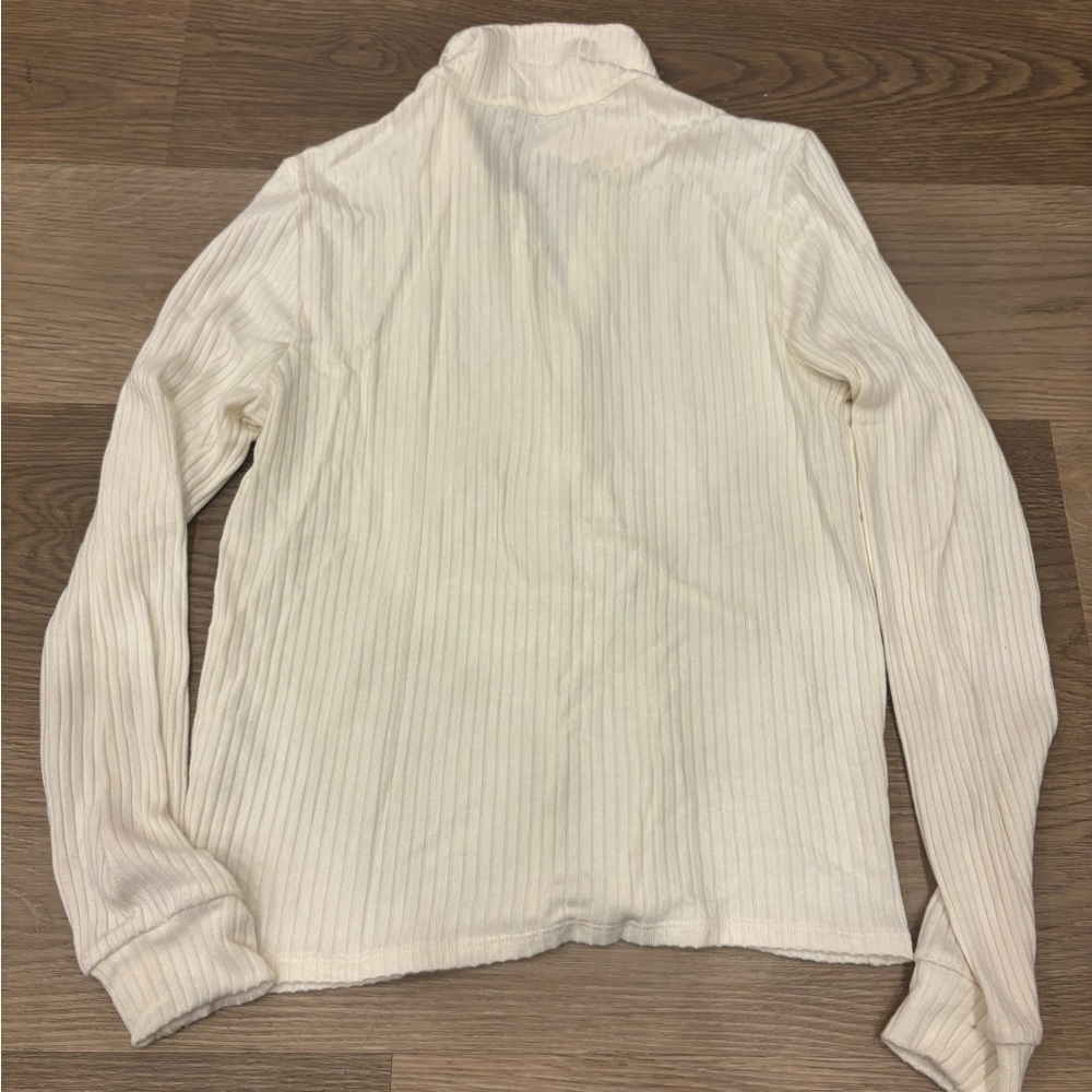 Reformation Off-White Ribbed Knit‎ Top - Picture 2 of 4
